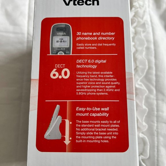 VTech CS6124 Cordless Phone w/ Answering System Machine & Caller ID - Picture 2 of 6